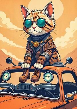 Steampunk Cat Car Adventure