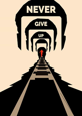 Never Give Up: Motivational Graphic