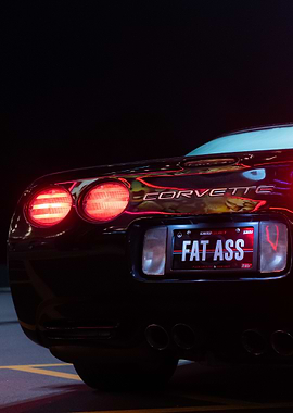 Black C5 Corvette with Custom License Plate