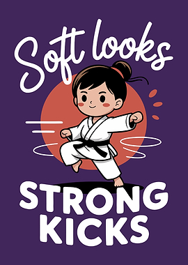 Soft Looks Strong Kicks Karate Girl
