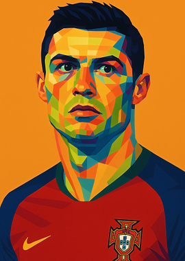 Cristiano Ronaldo Pop Art Portrait