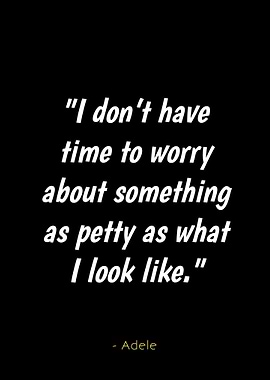 Adele Quote: Petty Worries