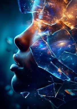 Cosmic Shattered Portrait