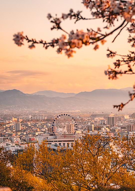 Sunset in Matsuyama, Japan