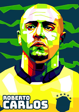 Roberto Carlos Portrait in Pop Art Style
