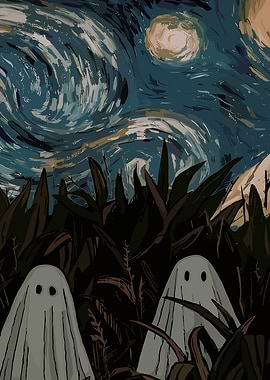 Halloween Starry Night Ghosts #HalloweenChallenge
