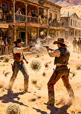 Western Duel in Dusty Town