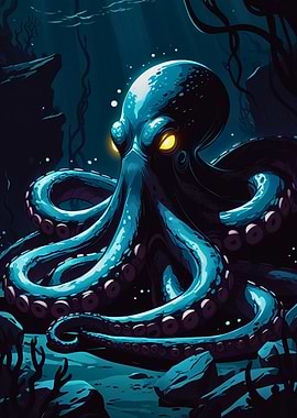 Deep Sea Octopus Illustration