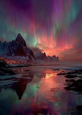 Aurora Borealis over Lofoten Islands