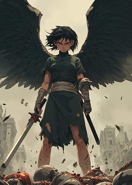 Winged Warrior in Ruins