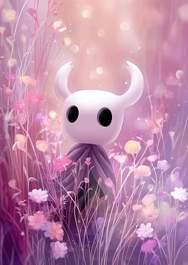 Hollow Knight in a floral field