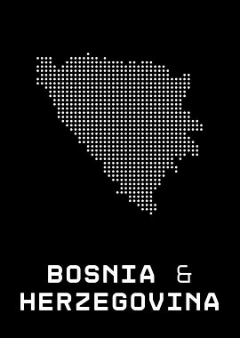Bosnia & Herzegovina Dotted Map