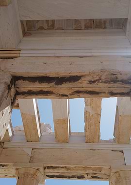 Ancient Architecture Ruins with Blue Sky