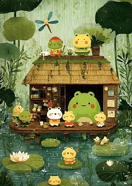 Frog House in the Rain