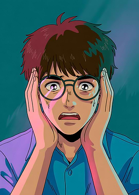 Anime Boy in Distress