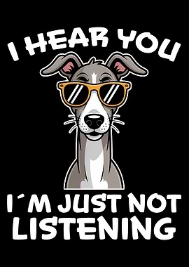 Cool Greyhound Dog with Sunglasses Illustration