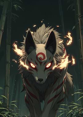 Okami Amaterasu in Bamboo Forest