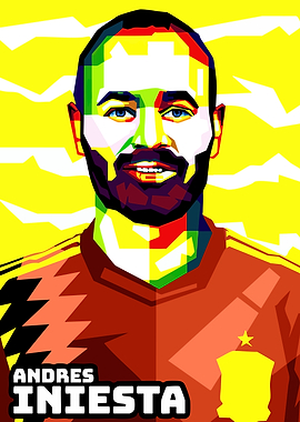 Andres Iniesta Pop Art Portrait