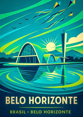 Belo Horizonte Brazil Travel Poster