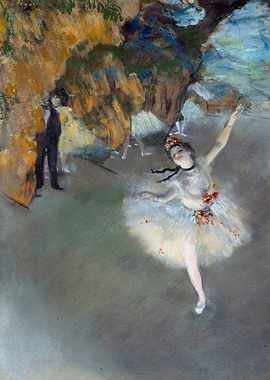 Ballerina in Performance, Edgar Degas Painting