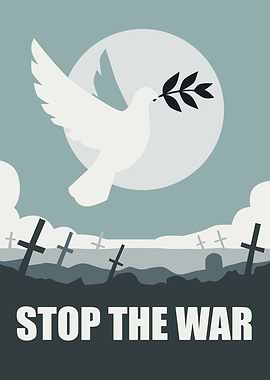 Stop the War Peace Dove Poster