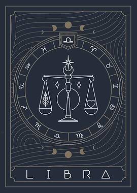Libra Zodiac Sign Art