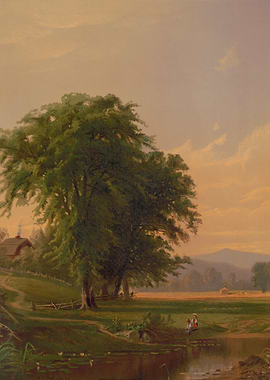 Idyllic Countryside Landscape Painting