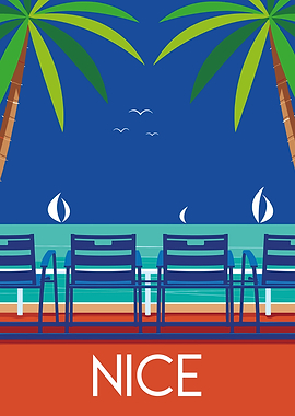 Nice, France Travel Poster
