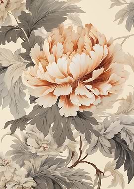 Peonies Floral pattern
