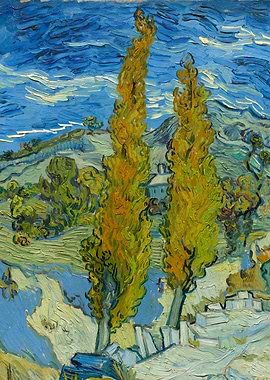 Two Cypresses by Vincent van Gogh