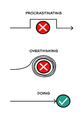 Procrastinating, Overthinking, Doing Illustration