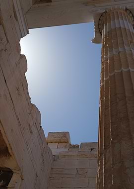 Ancient Greek Architecture and Blue Sky