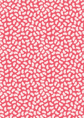 Floral Pattern on Red Background