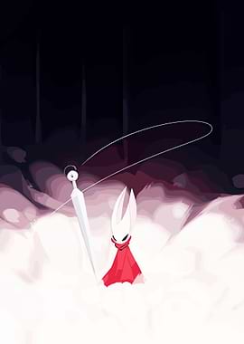 Hornet and weapon in Hollow Knight