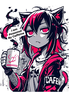 Caffeine-Possessed Anime Cat Girl