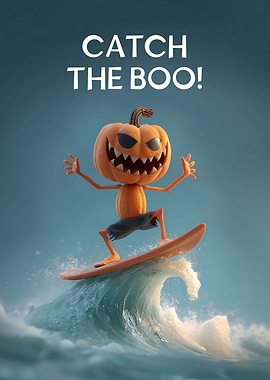Funny Pumpkin Surfer: Catch The Boo!
