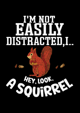I'm Not Easily Distracted Squirrel
