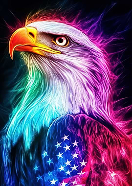 Colorful American Eagle