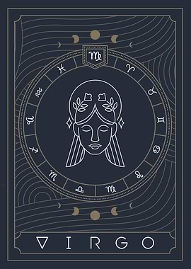 Virgo Zodiac Sign Art