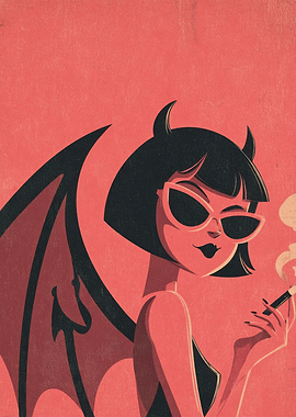 Devil Girl Smoking