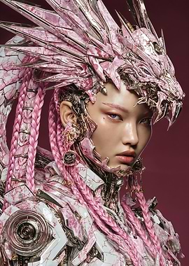 Cyberpunk Dragon Cyborg