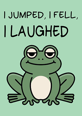 Frog Cartoon with Text