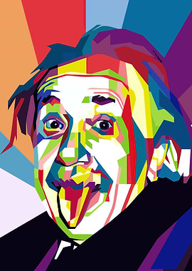 Albert Einstein Colorful Pop Art Portrait