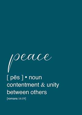 Peace Definition Art Print