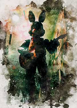 Watercolor Bonnie from Five Nights at Freddy's