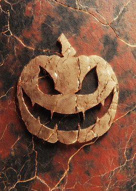 Marble Halloween Pumpkin