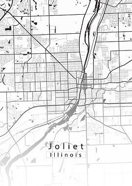 Joliet Illinois City Map