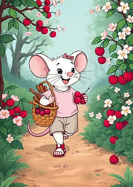 Mouse Cherries Forest