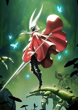 Hornet from Hollow Knight in Forest