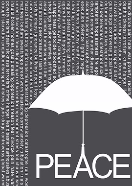 Peace Umbrella with Negative Words